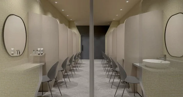 施術室またはパウダールームのイメージ