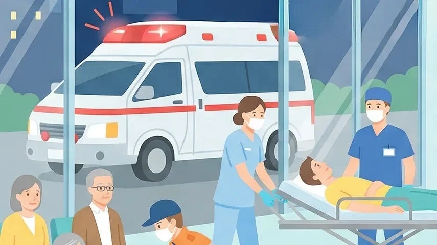 救急搬送のイラスト