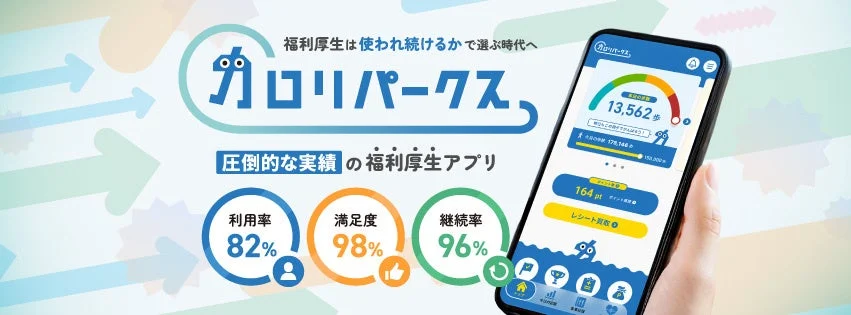 福利厚生アプリ「カロリパークス」のプロモーション画像