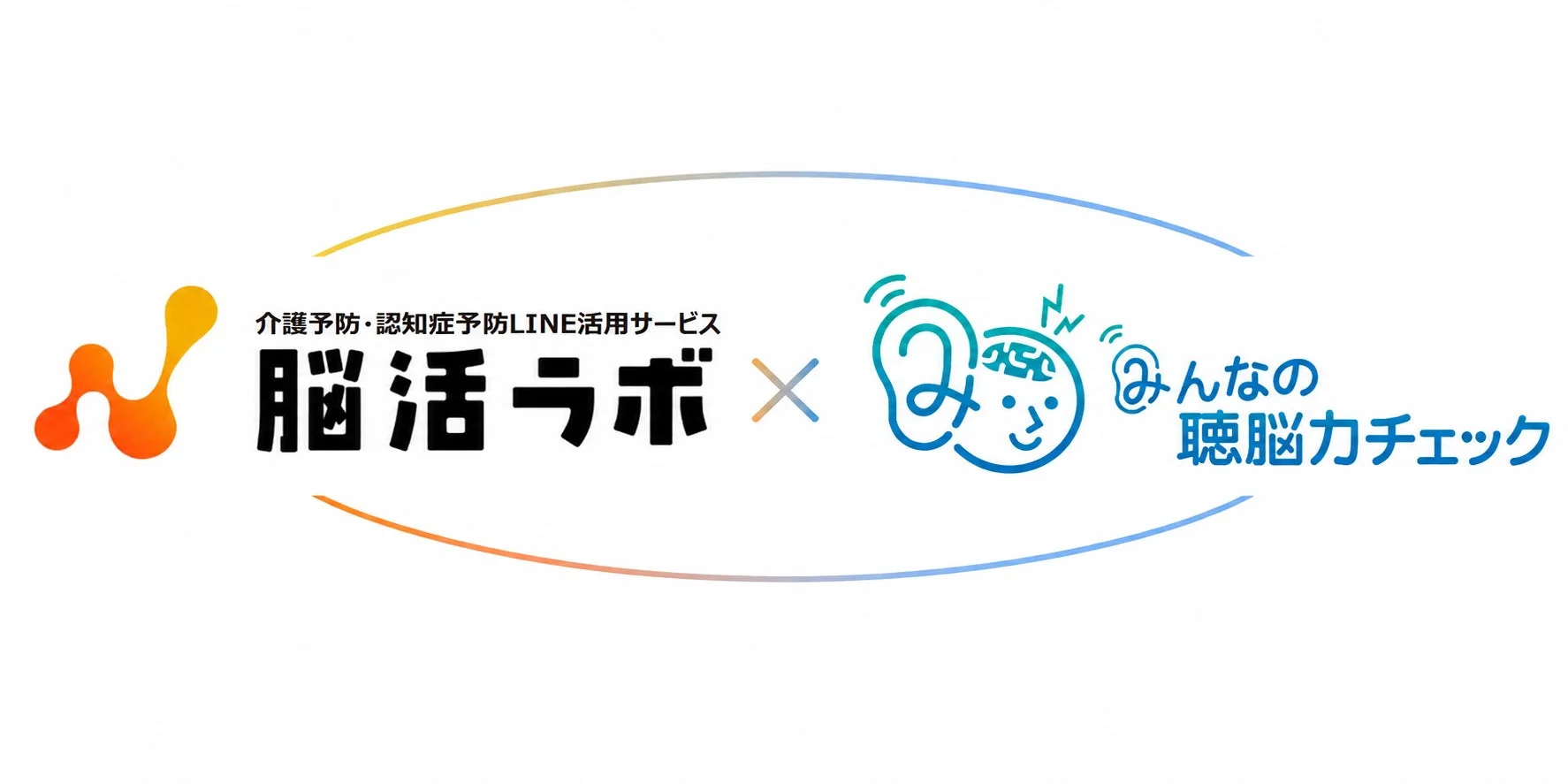 脳活ラボ × みんなの聴脳力チェック コラボレーションロゴ