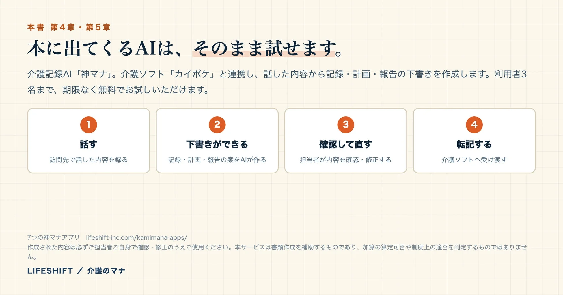 介護記録AI「神マナ」の紹介
