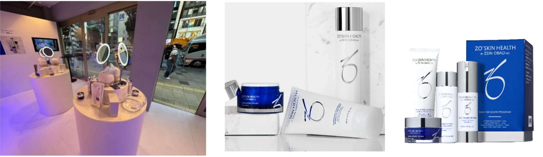 ZO SKIN HEALTH by ZEIN OBAGI MD DAILY SKINCARE PROGRAM EXFOLIATING CLEANSER HYDRATING CLEANSER NORMAL TO OILY SKIN NORMAL TO DRY SKIN EXFOLIATING POLISH PROSET 美肌 CALMING TONER DAILY POWER DEFENSE