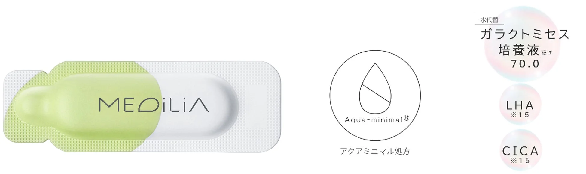 「MEDiLiA」というブランドの化粧品で、個包装のアンプルタイプです。
