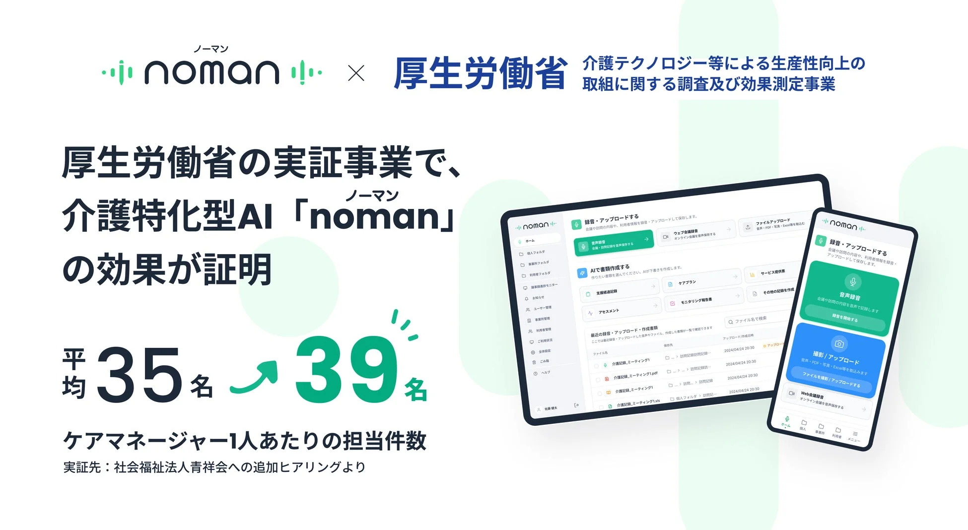 介護特化型AI「noman」