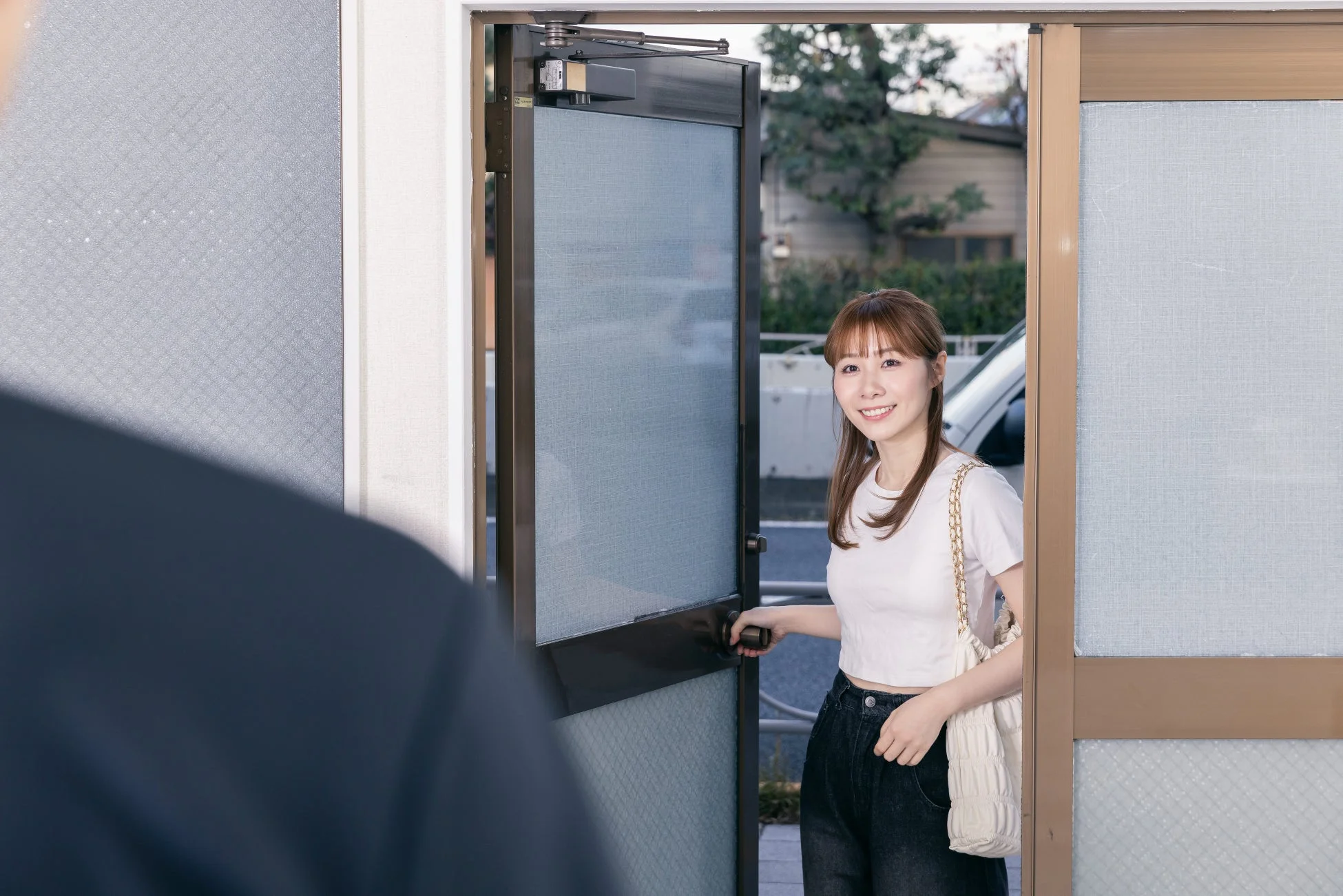 笑顔の女性
