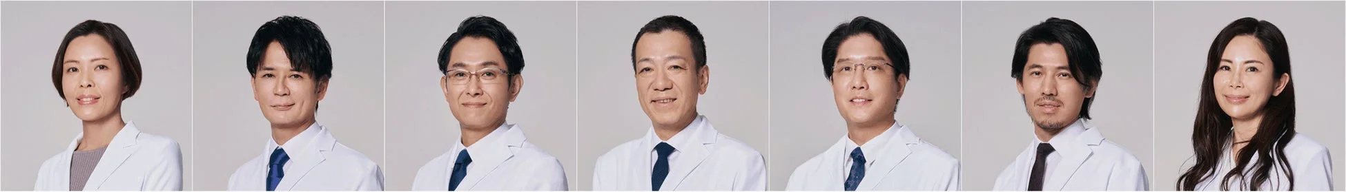 白衣を着用した聖心美容クリニックの医師たち