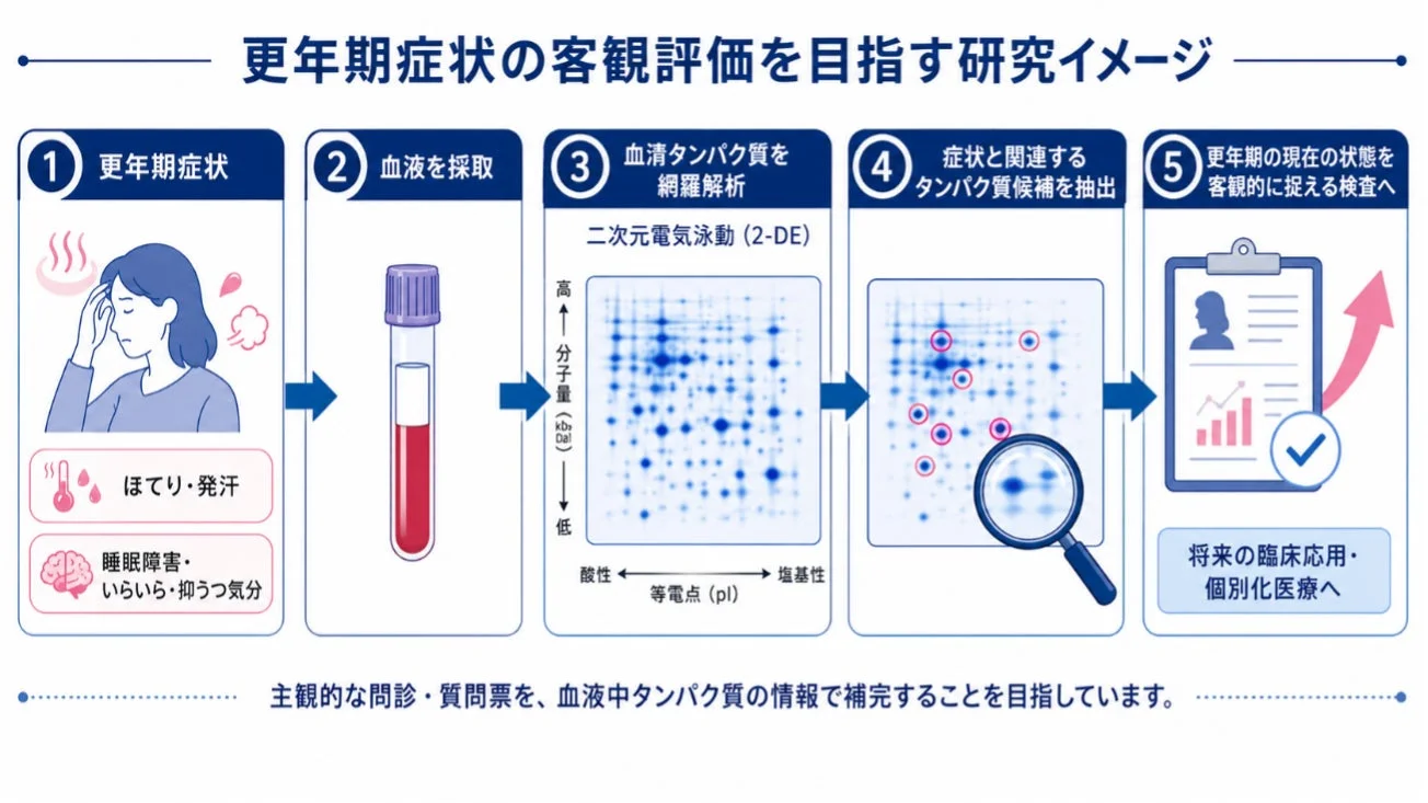 更年期症状の客観評価を目指す研究イメージ