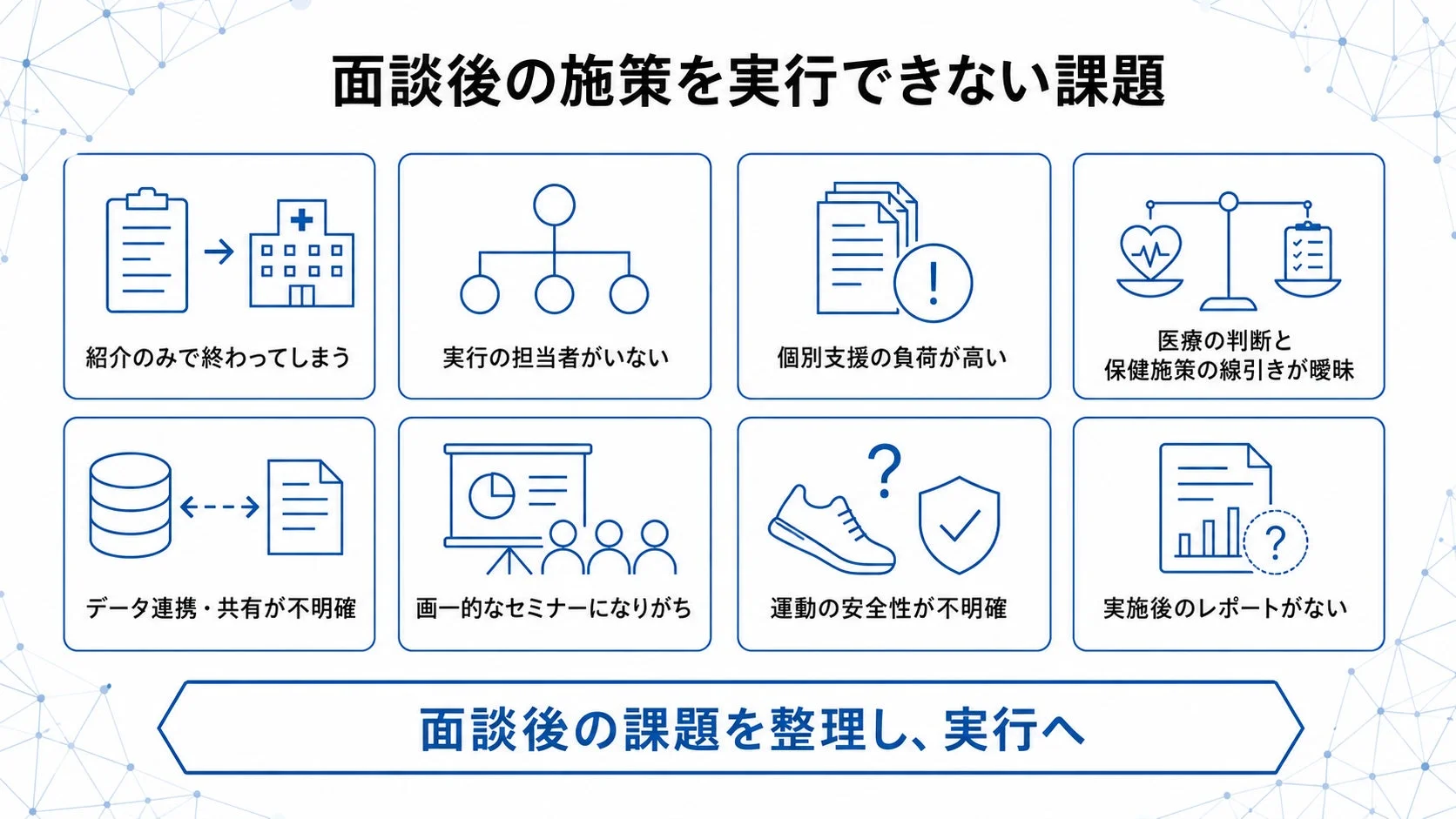 面談後の施策を実行できない課題